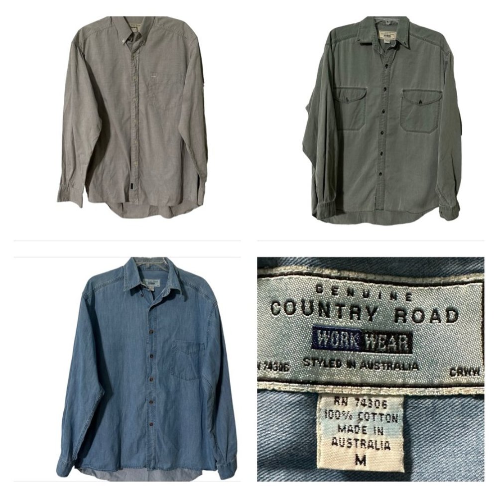 3 Vintage Country Road Shirts-Sz M